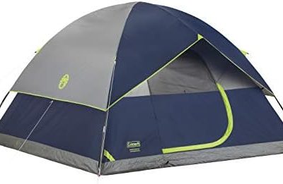 Coleman Sundome Camping Tent, 2/3/4/6 Person Dome Tent with Easy Setup, Included Rainfly and WeatherTec Floor to Block Out Water, 2 Windows and 1 Ground Vent for Air Flow with Charging E-Port Flap